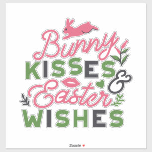 Cheerful Easter Typography - Bunny Kisses