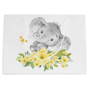 Cheerful Elephant Baby Shower Gift Bag