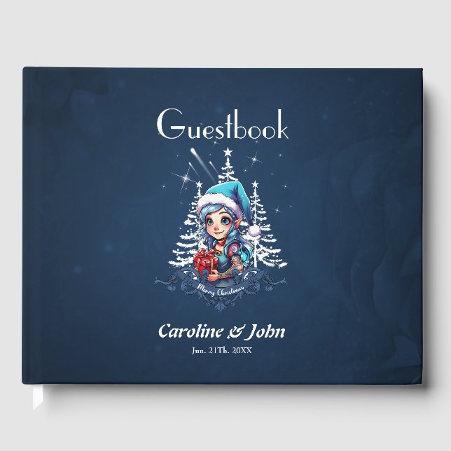 Cheerful elf   guest book (Front)