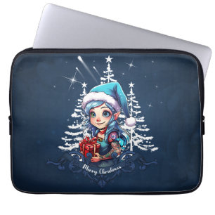 Cheerful elf   laptop sleeve