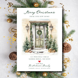 Cheerful Entryway Christmas New Home Moving  Announcement