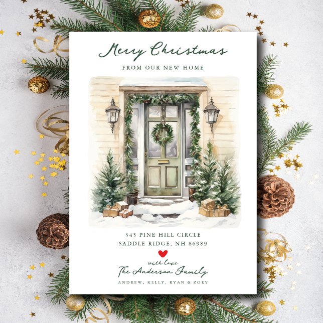 Cheerful Entryway Christmas New Home Moving  Announcement (Creator Uploaded)