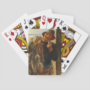 Cheerful Fisherman (by Frederick Morgan) Playing Cards