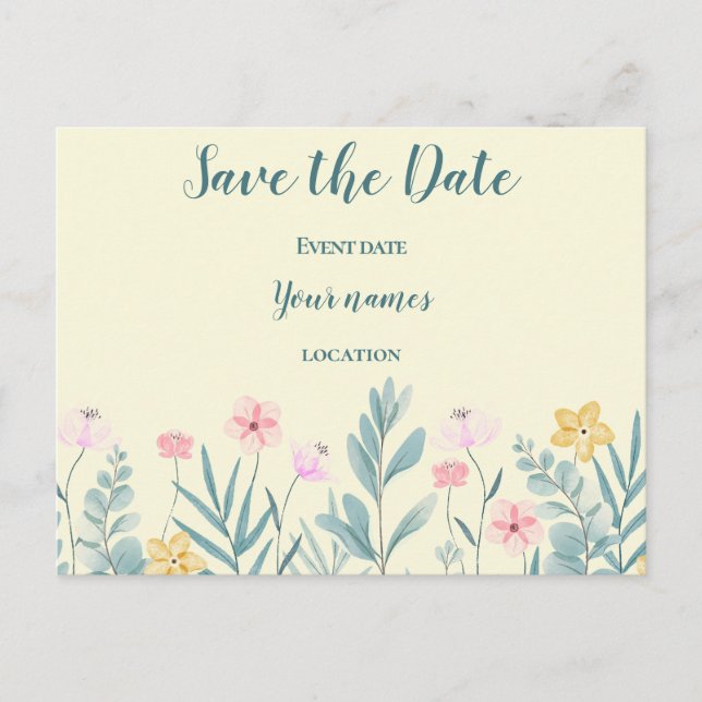 Cheerful floral  postcard (Front)