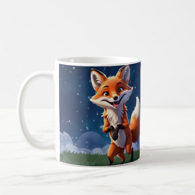 Cheerful Fox Winter Mug (Left)