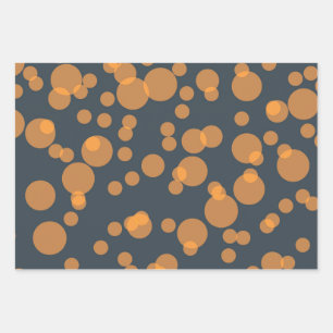 Cheerful fun circle pattern in celebration concept wrapping paper sheet
