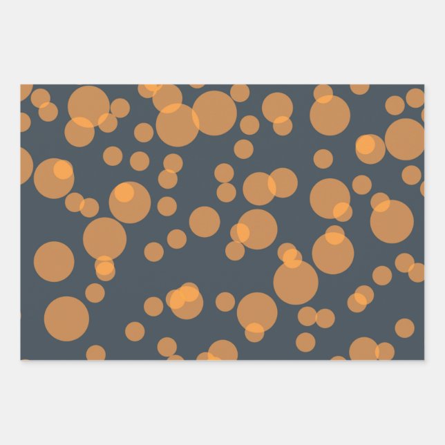 Cheerful fun circle pattern in celebration concept wrapping paper sheet (Front)