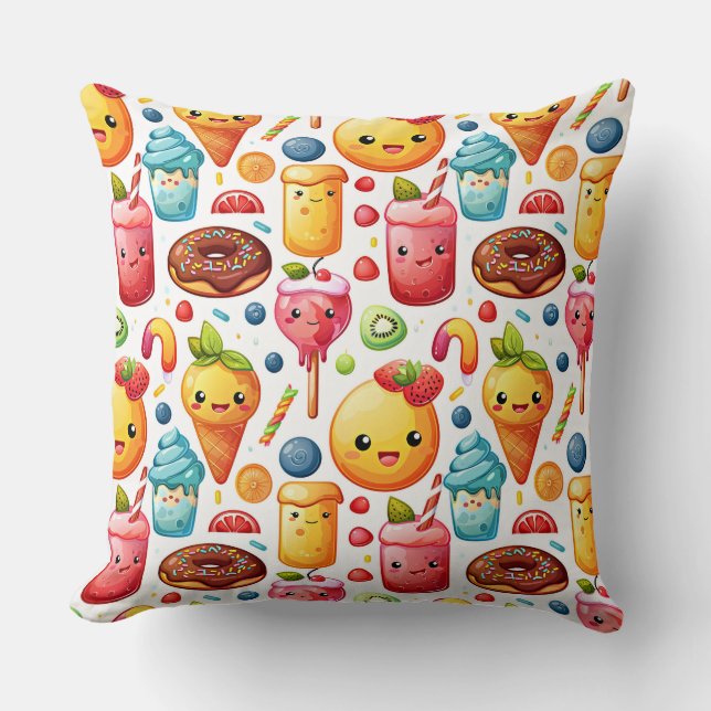  Cheerful funny cute sweets  Cushion (Front)