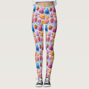  Cheerful funny cute sweets  Leggings