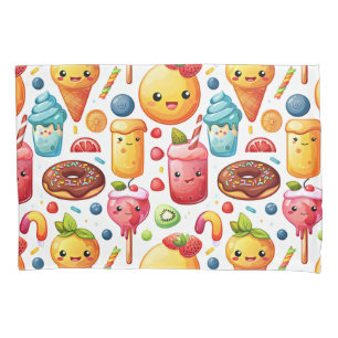 Cheerful funny cute sweets  Pillowcase