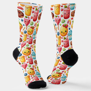 Cheerful funny cute sweets Socks