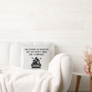 Cheerful Funny Haunted House Halloween Cushion