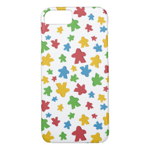 Cheerful Gamer Meeple Pattern iPhone 8/7 Case