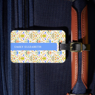 Cheerful Garden Botanical Personalised Luggage Tag
