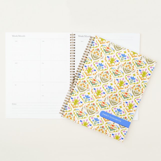 Cheerful Garden Botanical Personalised  Planner (Display)
