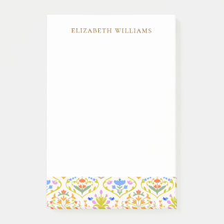 Cheerful Garden Botanical Personalised Stationery Post-it Notes