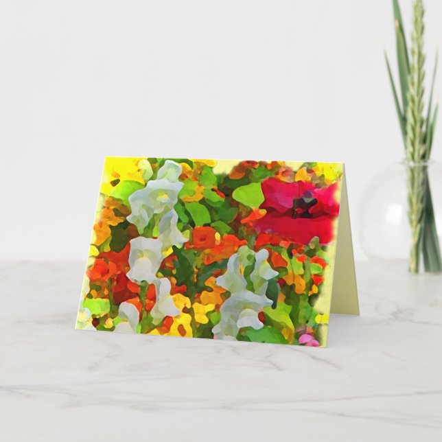 Cheerful Garden Colours Birthday Card (Front)