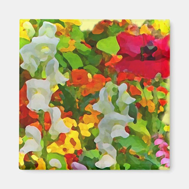 Cheerful Garden Colours Magnet (Front)