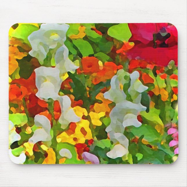 Cheerful Garden Colours Mouse Mat (Front)