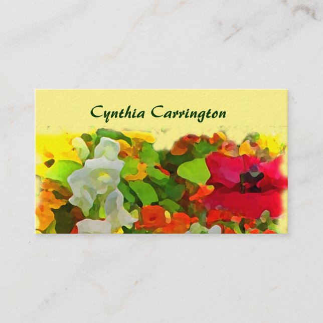 Cheerful Garden Mummy Calling Card (Front)
