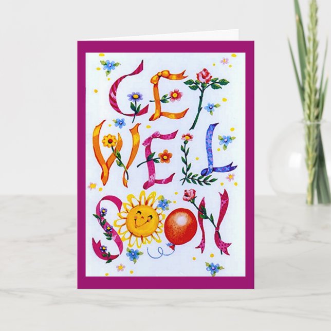 Cheerful Get Well Card (Front)