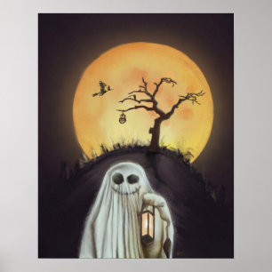 Cheerful Ghost 16" x 20" poster