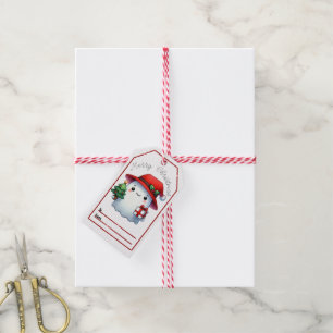 Cheerful ghost Christmas tags! Gift Tags