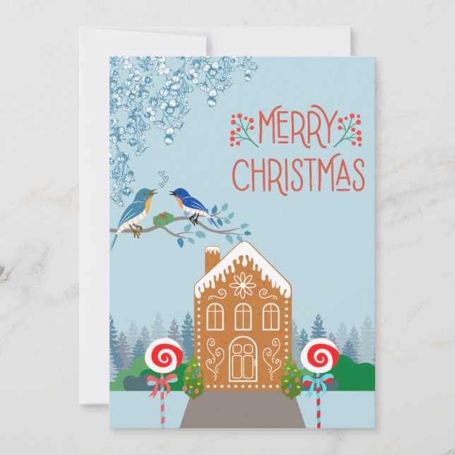 Cheerful Gingerbread Christmas Card (Front)