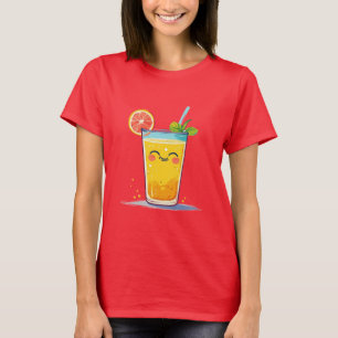 Cheerful Glass of Orange Juice With Garnish T-Shirt