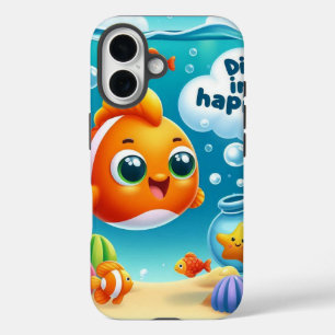 Cheerful Goldfish iPhone 16 Case