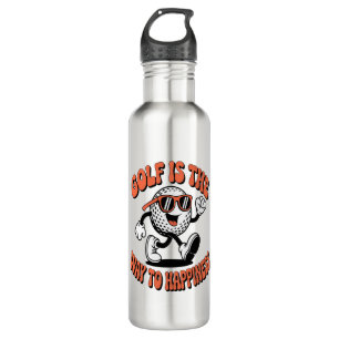 Cheerful Golf Ball Mascot 710 Ml Water Bottle