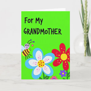 Cheerful Grandmother Garden Card