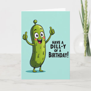 Cheerful Green Fruit Birthday Card