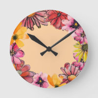 Cheerful handpainted flower pattern