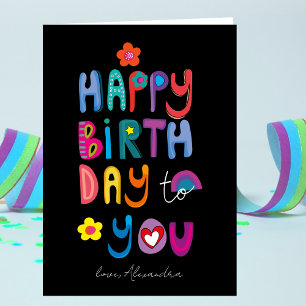 Cheerful Happy Birthday To You Custom Card