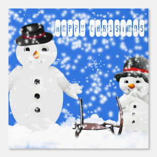 Cheerful Happy Christmas text Winter Snow Printed Wallpaper