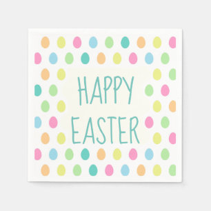 Cheerful Happy Easter Colorful Napkin