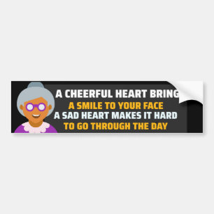 CHEERFUL HEART BUMPER STICKER