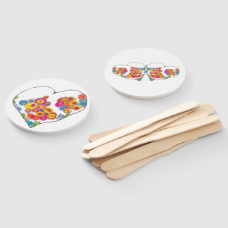 Cheerful Heart by Lydia's Art Sangria Hand Fan