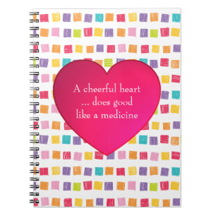 Cheerful Heart Colourful Pattern Notebook