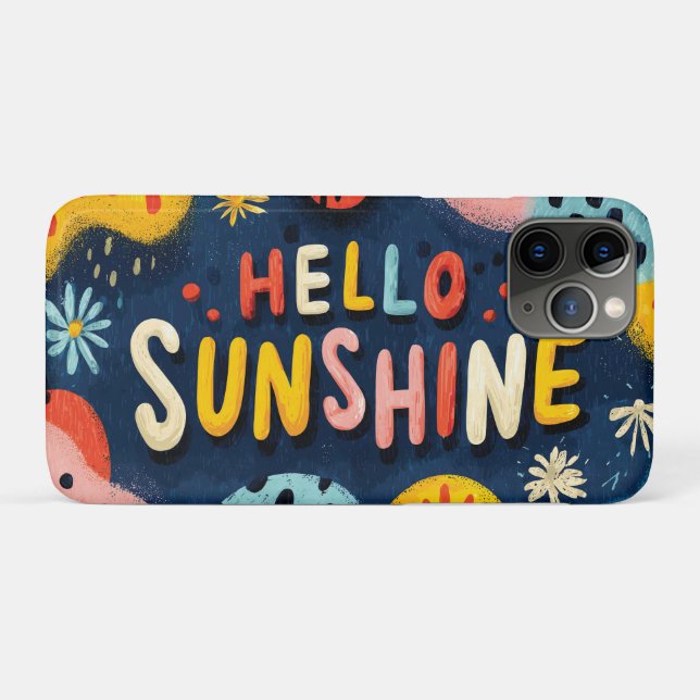 Cheerful "Hello Sunshine" Greeting  Case-Mate iPhone Case (Back (Horizontal))