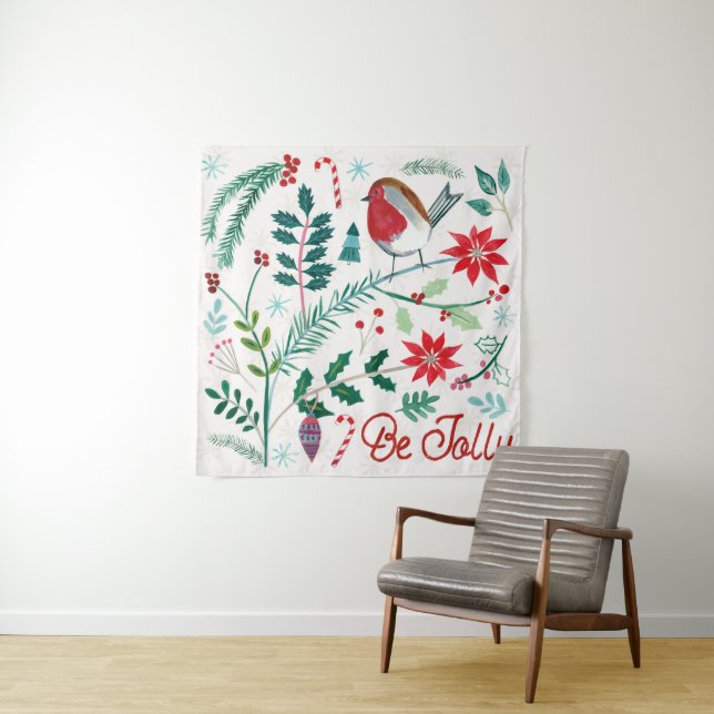 Cheerful Holiday - Be Jolly Tapestry (In Situ (Horizontal))