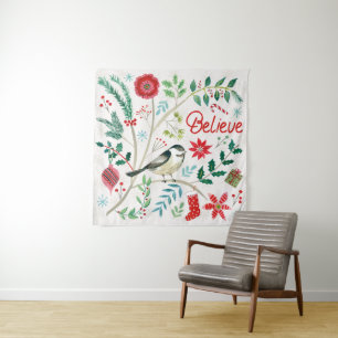 Cheerful Holiday - Believe Tapestry