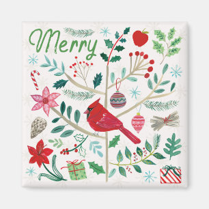 Cheerful Holiday - Merry Magnet
