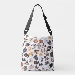 Cheerful Illustration with dogs Crossbody Bag