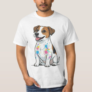 Cheerful Jack Russell Splatter Fun T-Shirt