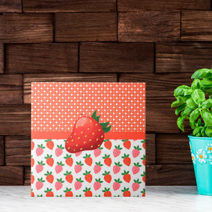 Cheerful Juicy Strawberry  Tile