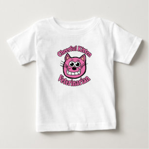 Cheerful Kitten Veterinarian Baby T-Shirt