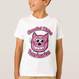 Cheerful Kitten Veterinarian T-Shirt