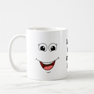 cheerful laughing face coffee mug